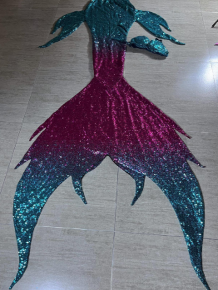 Mermaid Small Gradient Sequin Tail 7 Gradient Blue Pink