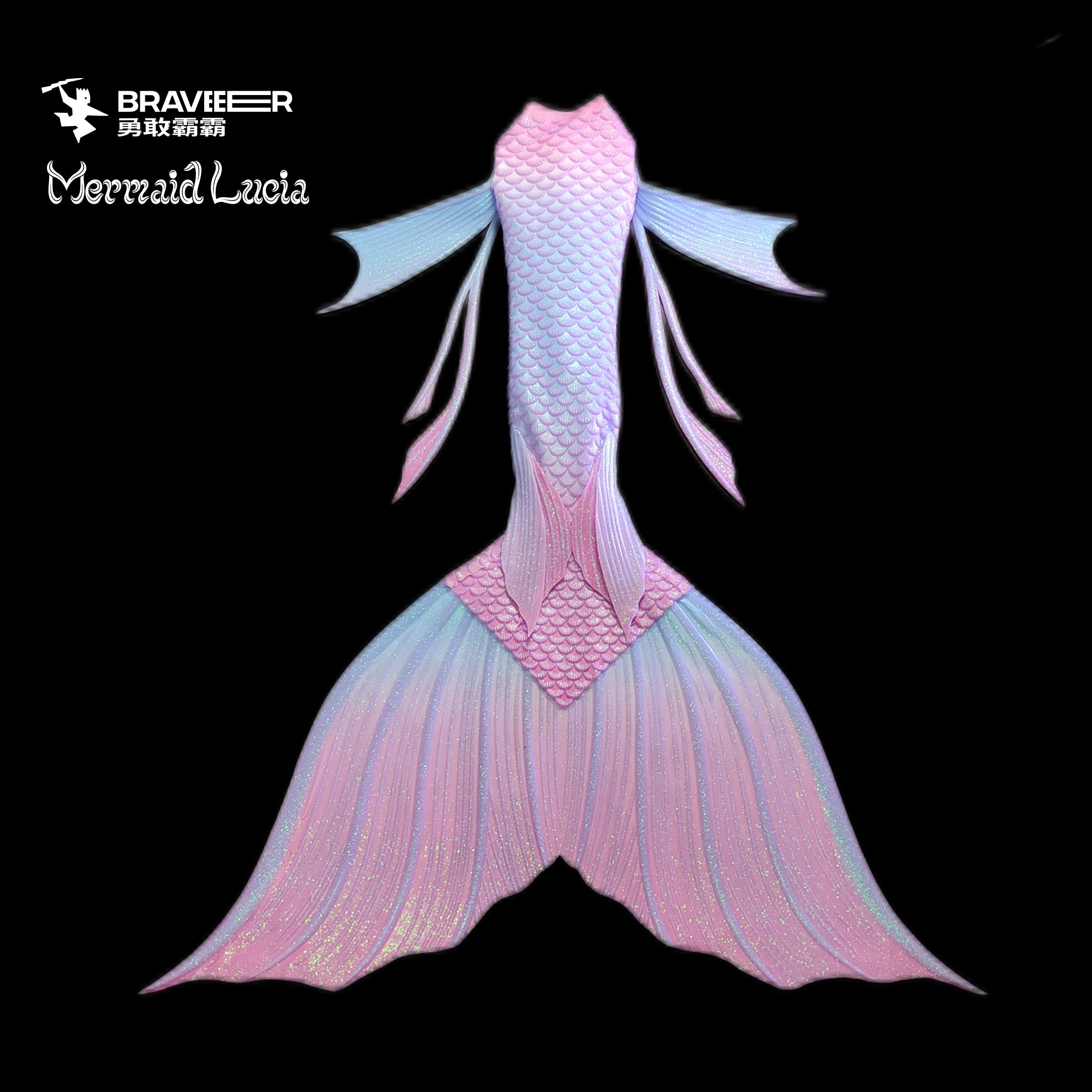 28 Fairytale Series Ultralight Silicone Mermaid Merman Tail Pink Blue