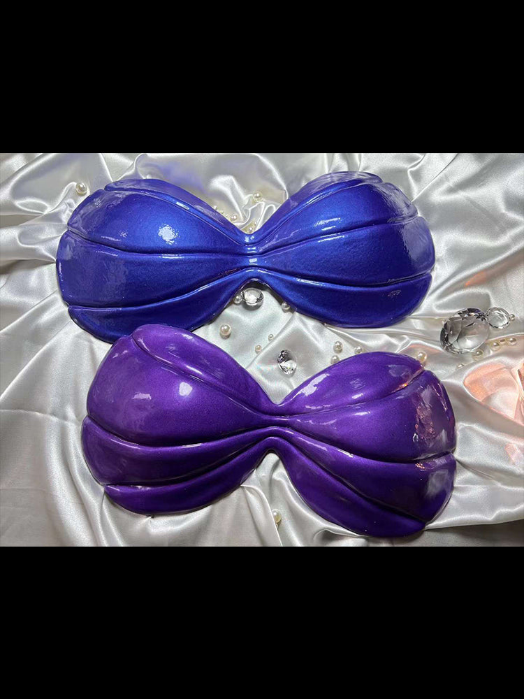 disney the little mermaid ariel purple shell bra mermaid bra top merbella  studios
