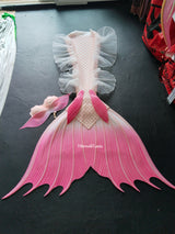 43 Fairytale Series Ultralight Silicone Mermaid Merman Tail White Pink