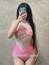 Mermaid Mystery Pearl Rhinestone Bodysuit