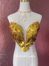 Mermaid Mystery Crystal Fish Scale Bra