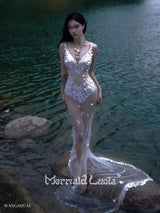 Mermaid Mystery Mermaid Ashore Fish Scale Dress