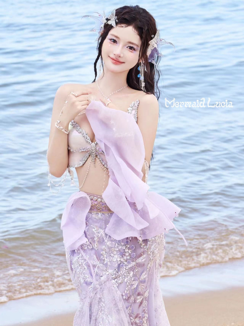 Siren Tears Resin Mermaid Corset Bra Top Cosplay Costume Patent