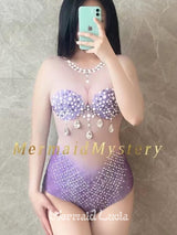 Mermaid Mystery Pearl Rhinestone Bodysuit