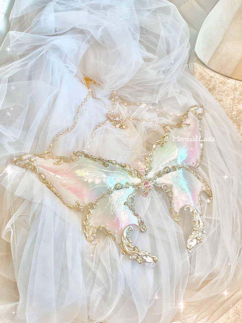 Moonstone Butterfly Resin Mermaid Corset Bra Top Cosplay Costume Paten
