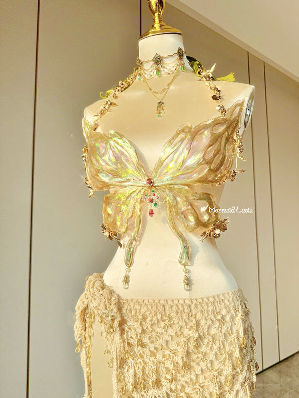 Celestial Belle Resin Porcelain Mermaid Corset Bra Top Cosplay Costume Patent-Protected