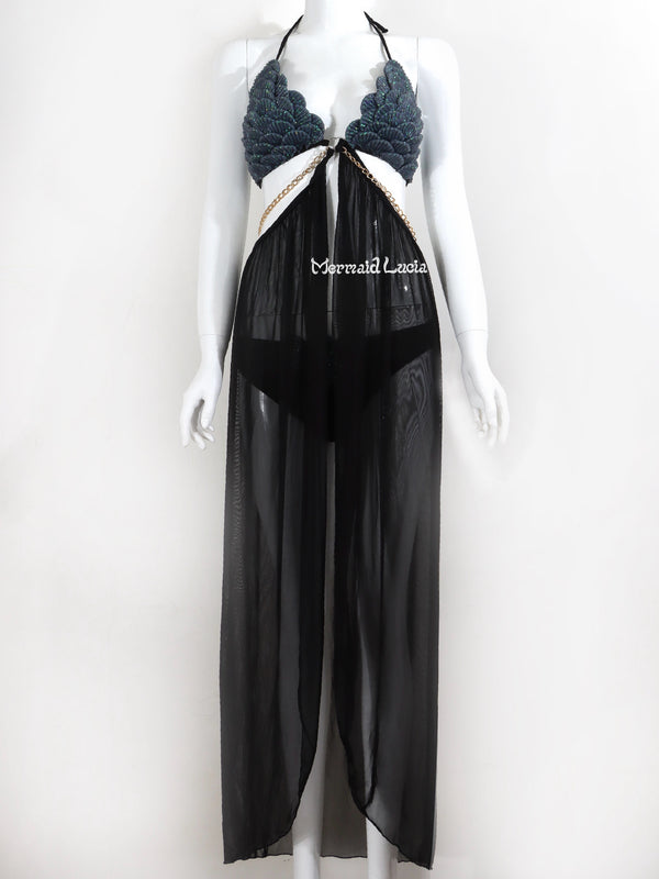 【IN STOCK】Ultralight Silicone Mermaid Silicone Bikini Set of Bra and Underwear Black