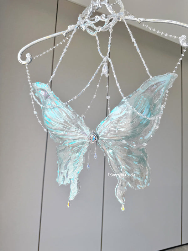 Light Green Butterfly Ballet Dream Resin Mermaid Corset Bra Top Cosplay Costume Patent-Protected