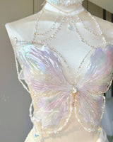 Petal Pearl Resin Porcelain Mermaid Corset Bra Top Cosplay Costume Patent-Protected