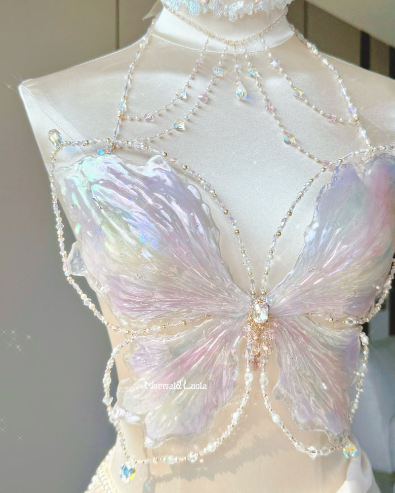 Petal Pearl Resin Porcelain Mermaid Corset Bra Top Cosplay Costume Patent-Protected