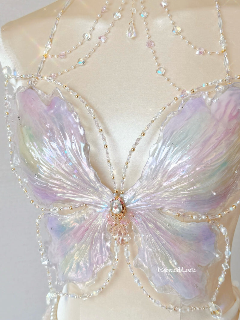 Petal Pearl Resin Porcelain Mermaid Corset Bra Top Cosplay Costume Patent-Protected