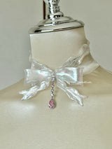 Celestial Bow Ribbon Necklace Resin Patent-Protected