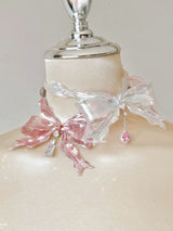 Celestial Bow Ribbon Necklace Resin Patent-Protected