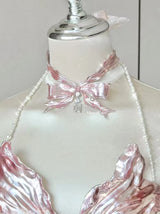 Celestial Bow Ribbon Necklace Resin Patent-Protected