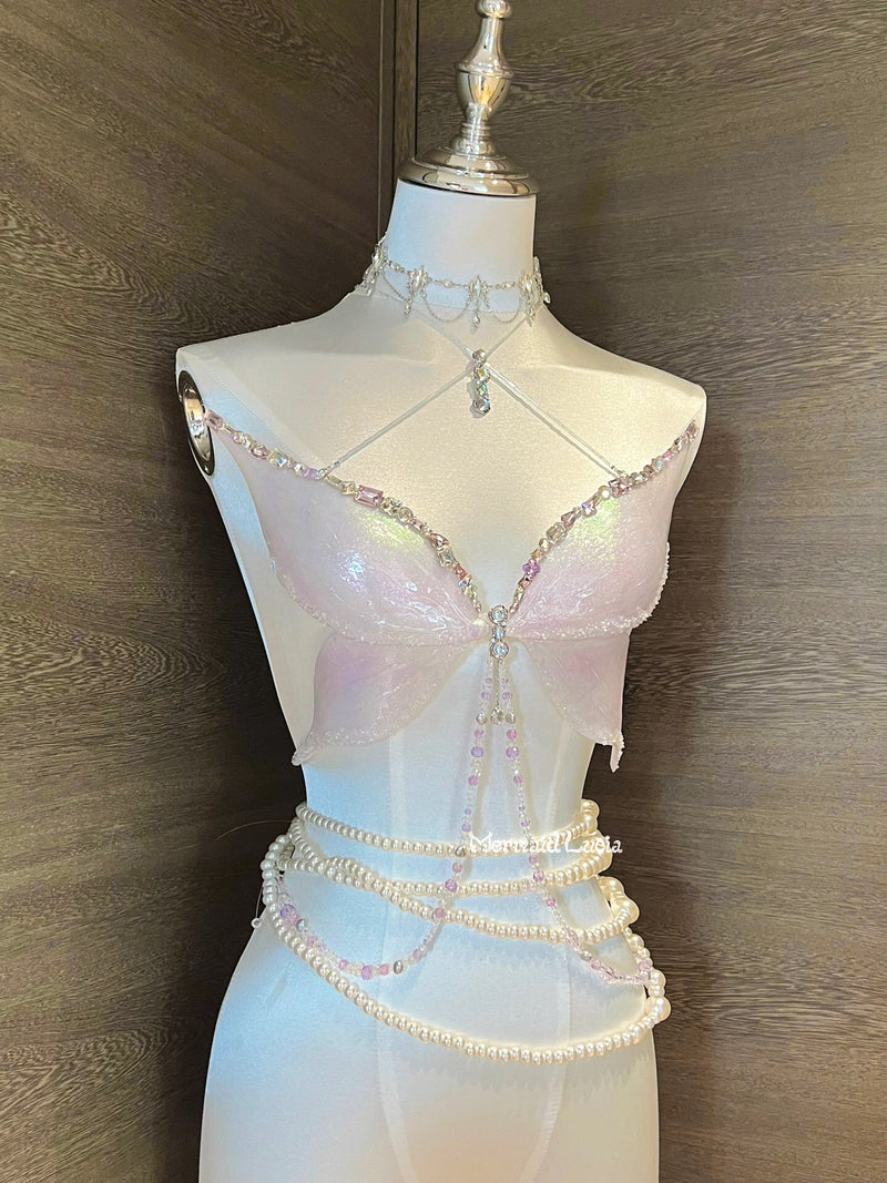 Angel Pearl Resin Mermaid Corset Bra Top Cosplay Costume Patent-Protec