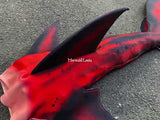 Mermaid Orca Shark Tail Style Red Black Colour