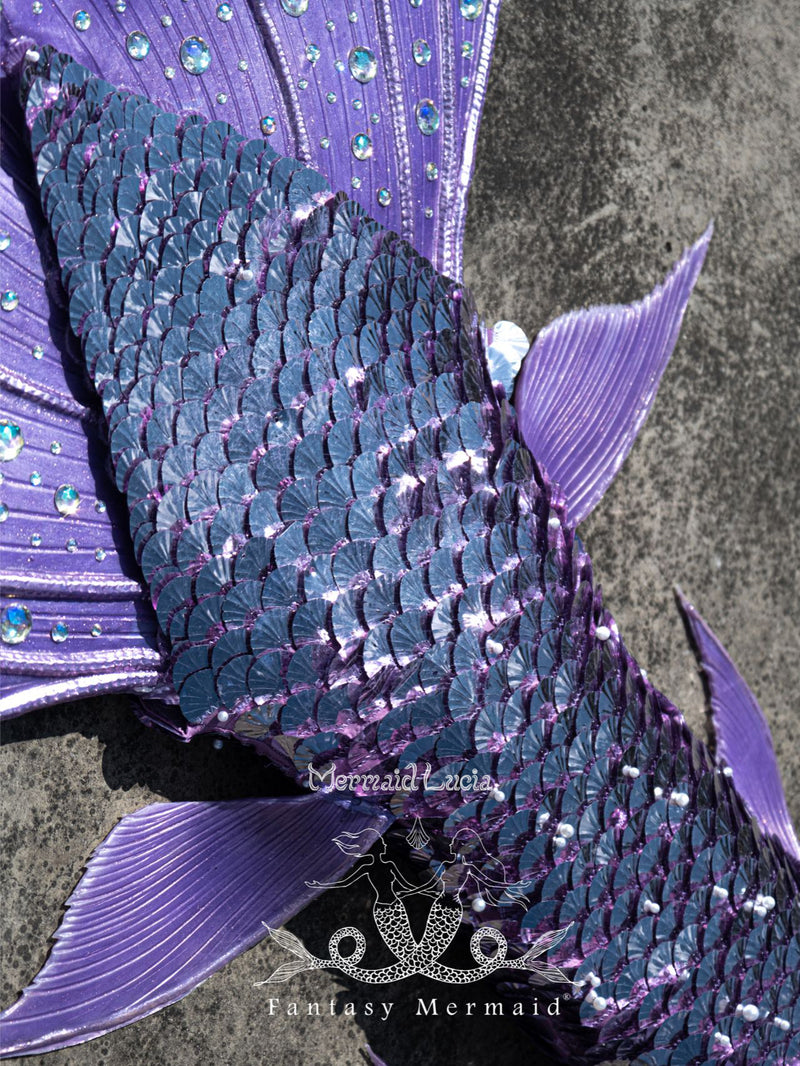 Mernation silicone purple mermaid scale top