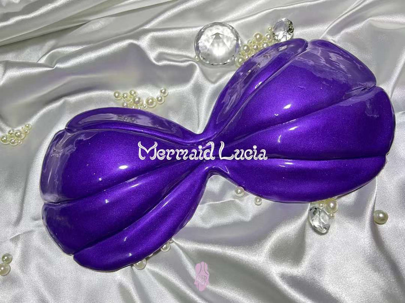 Purple Shells Mermaid Rave Bra  Mermaid bra, Rave bra, Mermaid fashion