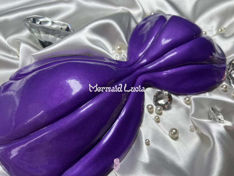 BB4 cosplay photo shooting METALLIC purple pearls shell bra